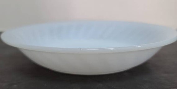 Fire King blue swirl soup or oatmeal bowl