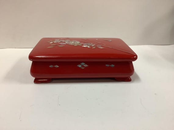 Red Box with Abalone Inlay - image 2