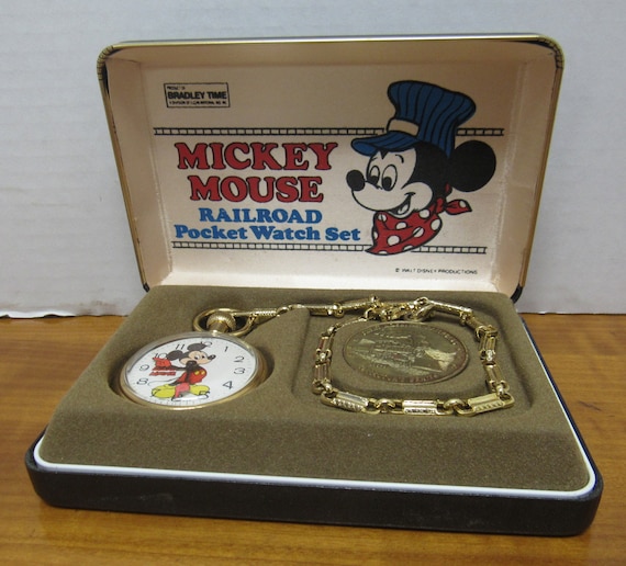 Mickey Mouse Railroad Pocket Watch