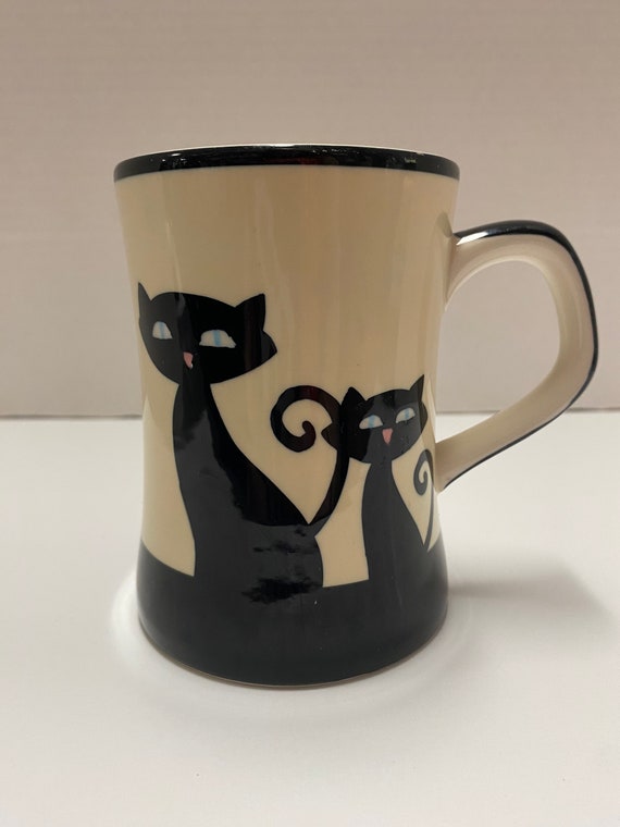 Black Cats & Paw Prints Mug