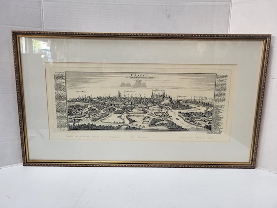 Old Polish Map Lithograph