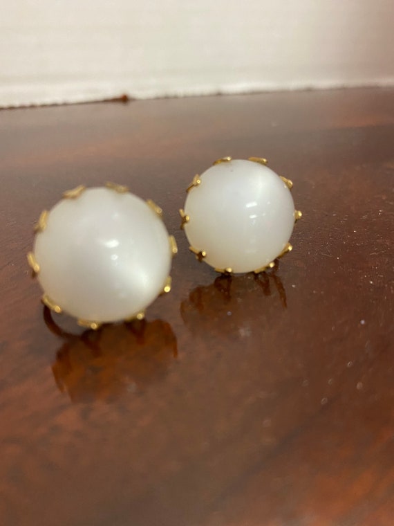 Moonstone Screw back Earrings