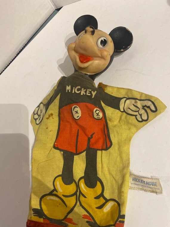 Slink Ananiver als resultaat Mickey Mouse handpop van Gund - Etsy Nederland