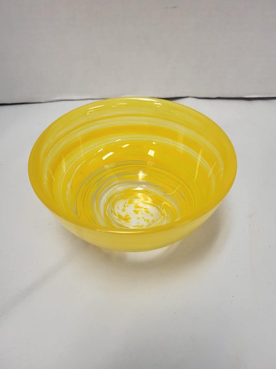 Fluorescent Clear & Yellow Bowl