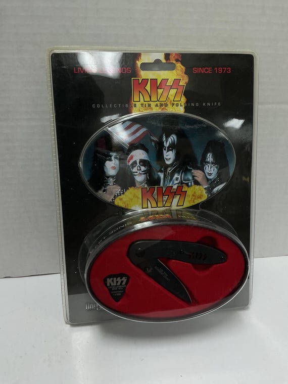 2008 Kiss Collectible Tin & Folding Knife (Pristine Condition)