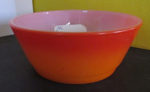 Fire King bowl two toned orange