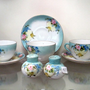 Czechoslovakia china cups and saucers