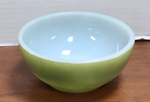 Fire King Chili Bowl olive green