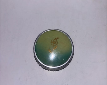 Tarro de tocador con motivos florales