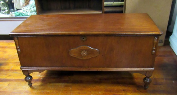 Vintage mahogany blanket chest