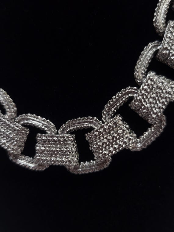 Monet Silver Tone Chocker - image 2