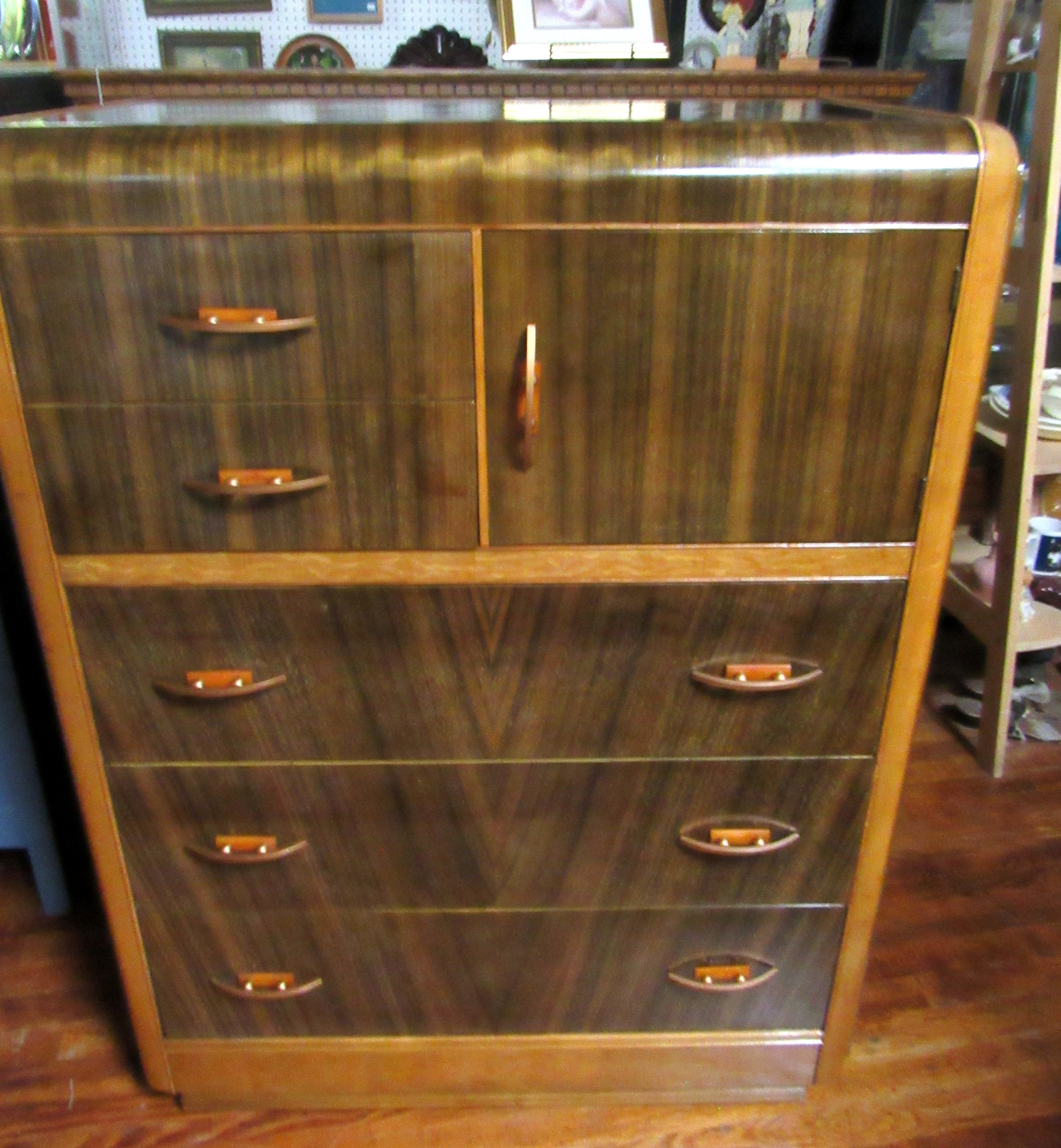 Art Deco Waterfall Gentleman S Chest Of Drawers