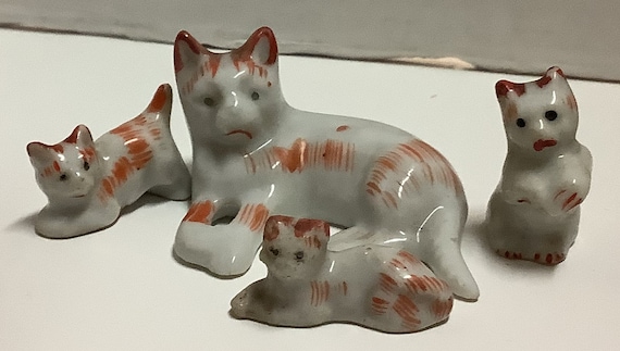 Ceramic Mother Cat and Kittens