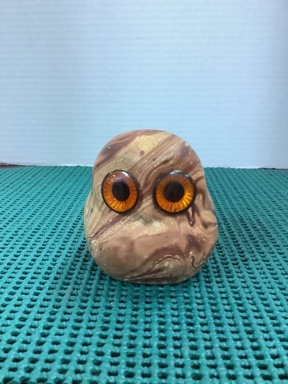 Ceramic Swirl Owl Figurine