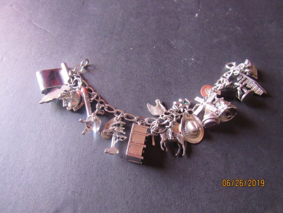 Vintage Sterling silver charm bracelet
