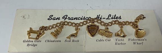 Gold Tone San Francisco Hi-Lites Bracelet 1960s
