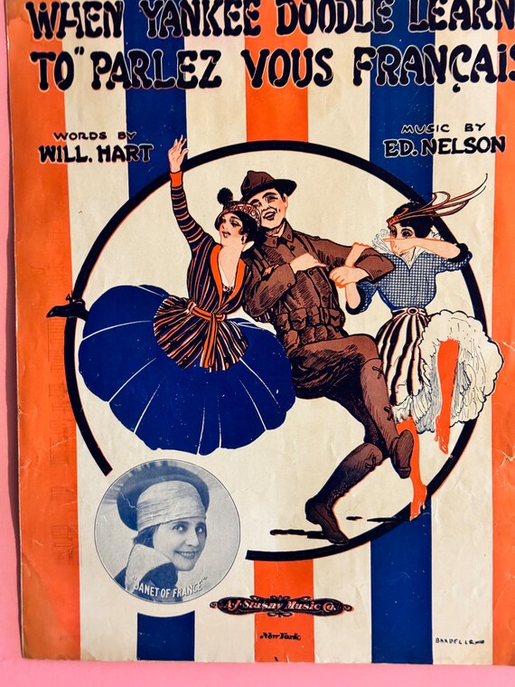 WW1 sheet music When Yankee Doodle Learns...