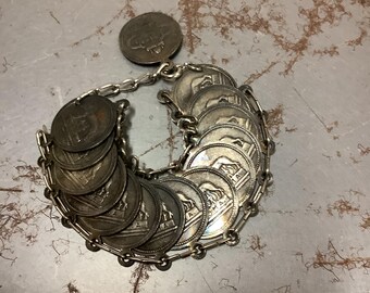Silber Münz Armband