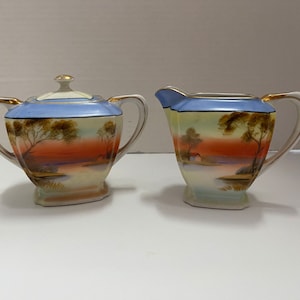 Noritake Cream and Sugar