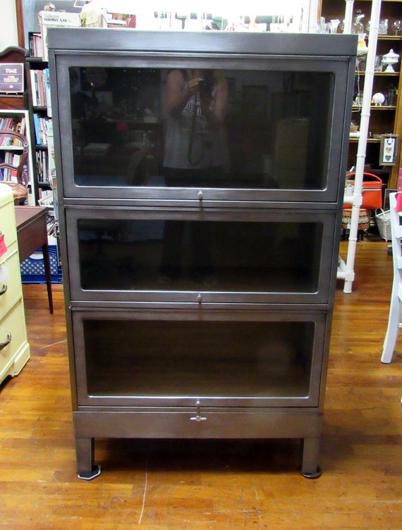 Industrial barrister bookcase by Globe Wernicke
