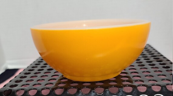 Fire King orange chili bowl