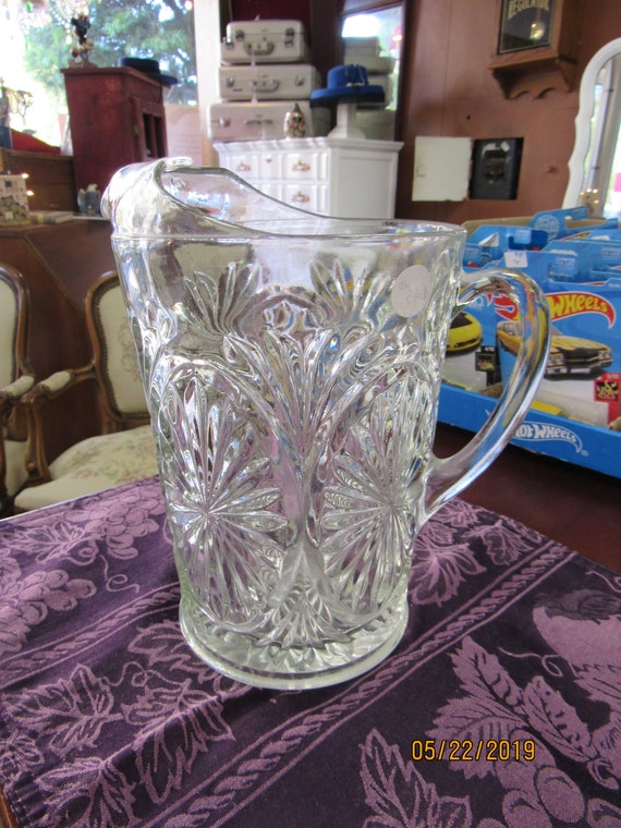 Glass water pitcher