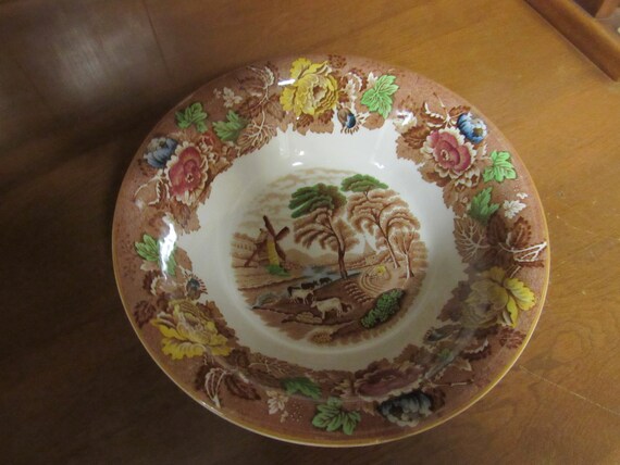 Wood's Ware English Scenery serving bowl