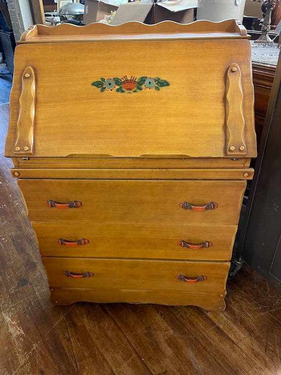 Monterey style desk with drop front