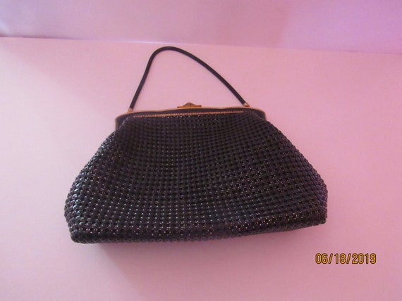 Black mesh purse
