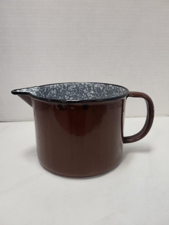 Graniteware Enameled Pitcher