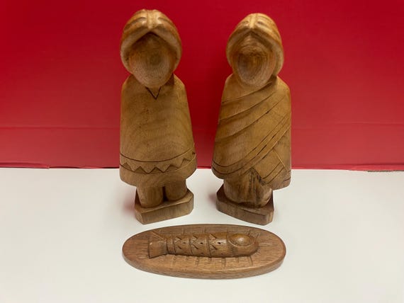 Hand Carved Wooden Nativity