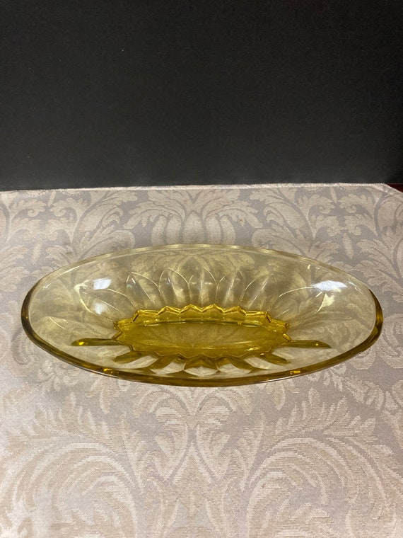 Amber Oval Relish Dish