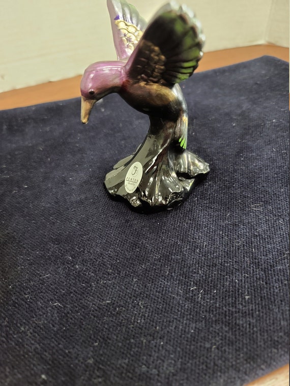 Fenton Humming bird hand painted signed figurine signed