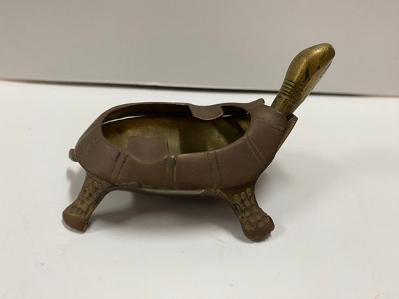 Brass Turtle Ashtray