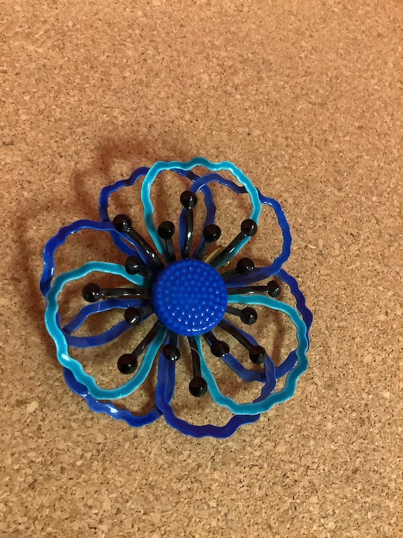 Blue Flower Pin