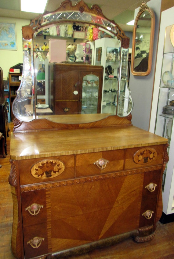 Antique Dresser with Mirror