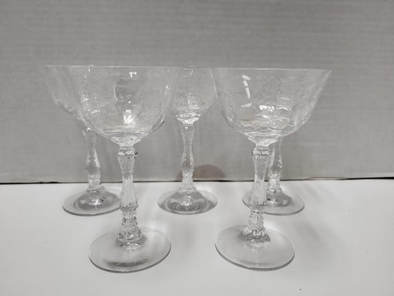 Fostoria Navarre Applique stemware