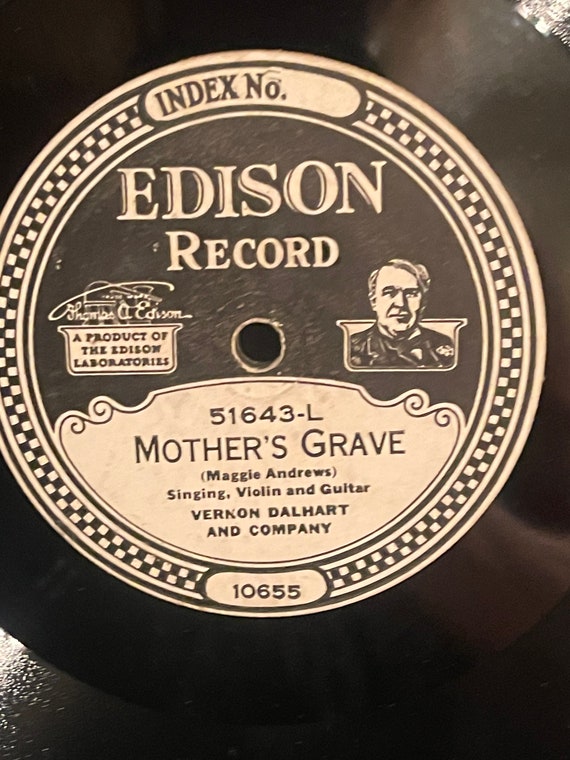 Edison Diamond Disc record "Mother's Grave"