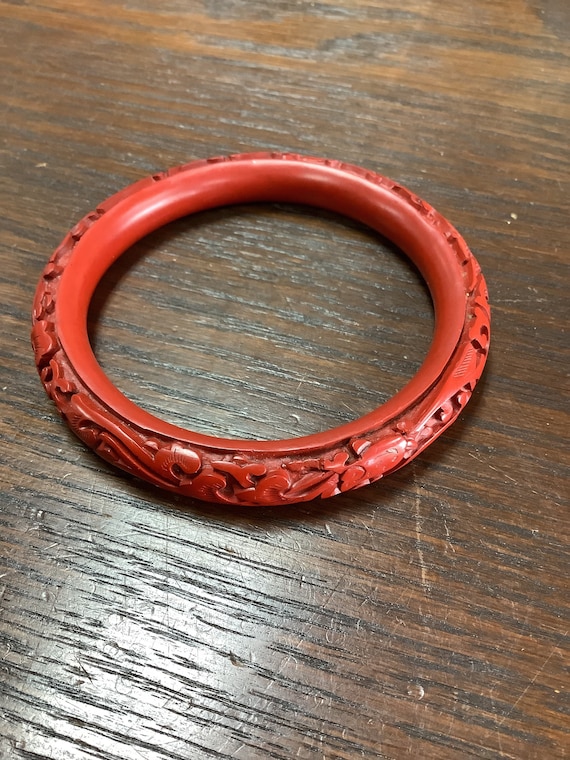 Carved Bakelite Bangle