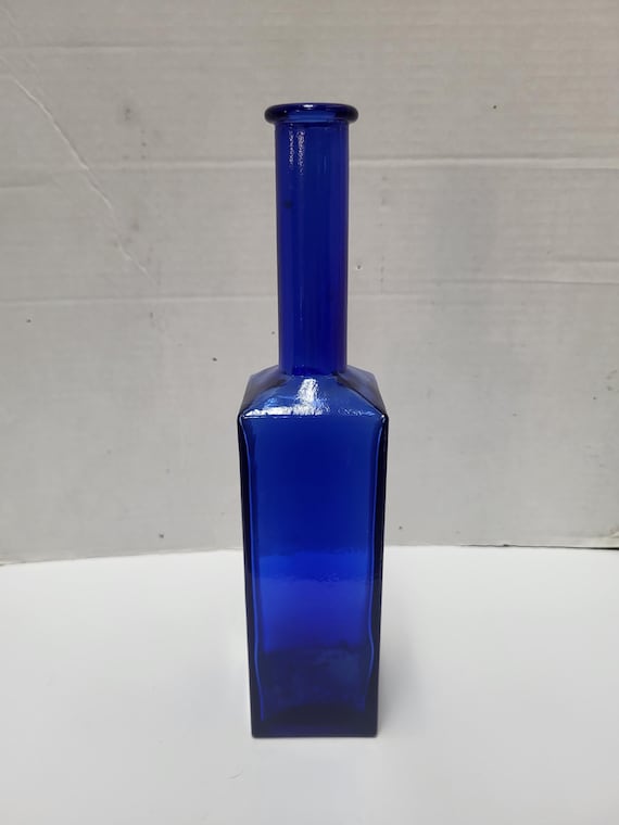 Colbalt Blue Square Bottle