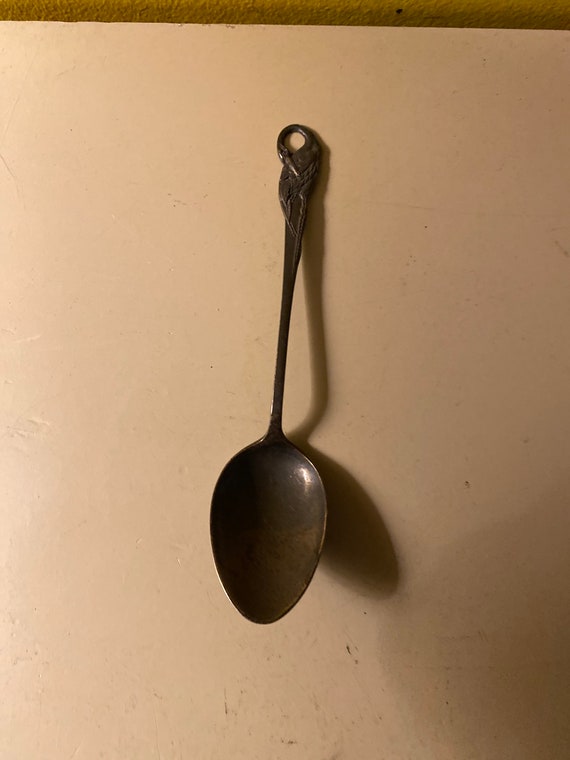 Stork silver spoon