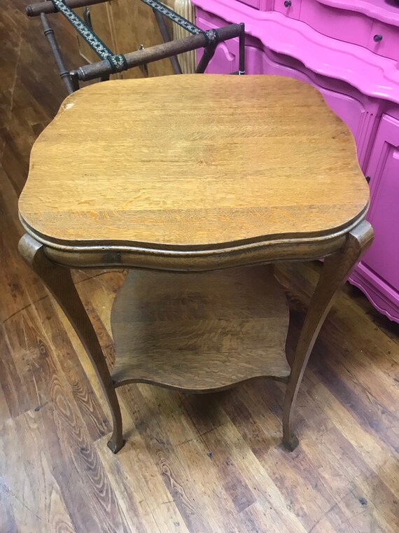 Oak lamp table