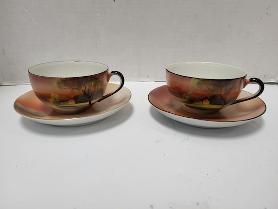 Noritake Hand Painted Tea Cups