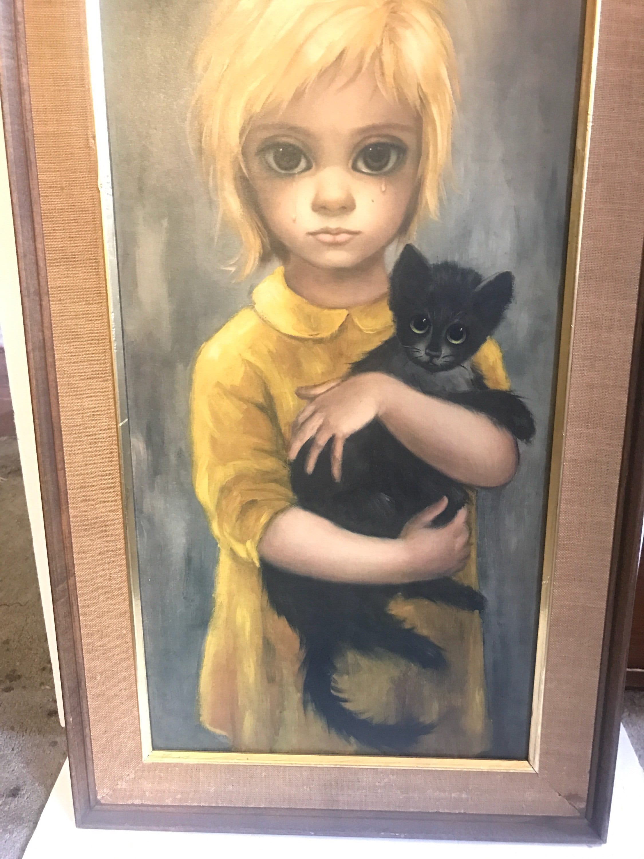 Keane big eyes framed print the stray
