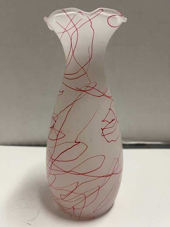 Drizzle Frosted Vase