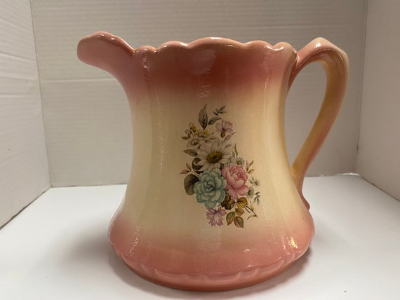 Ceramic Floral Pitcher