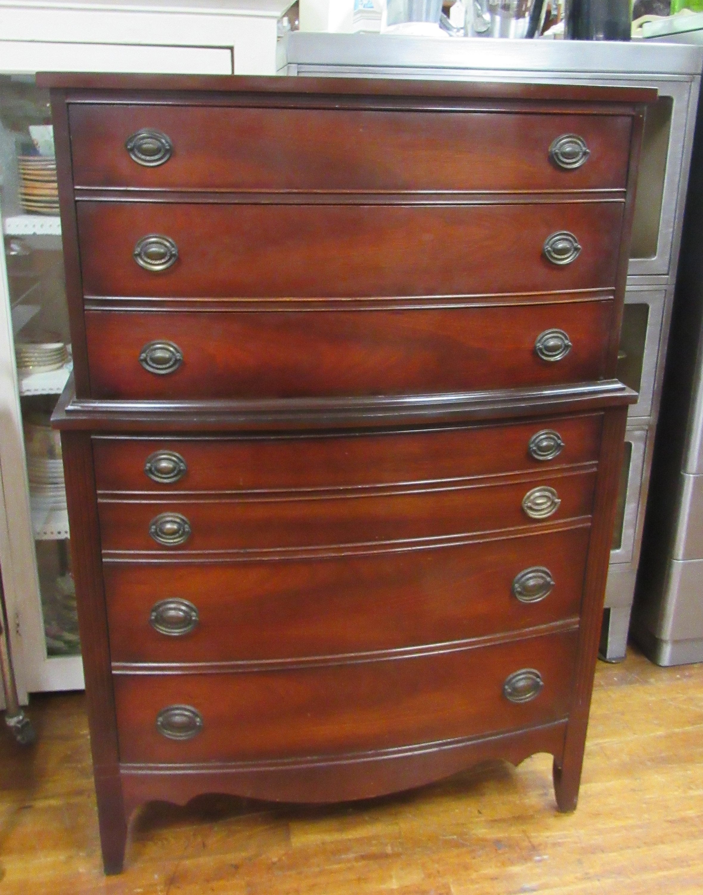 Tall Mahogany Dresser Chest On Chest By Dixie
