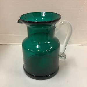 Green Glass Pitcher