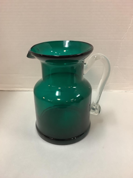 Green Glass Pitcher