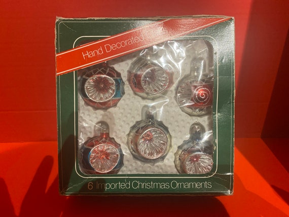 6 Imported Christmas Ornaments MIB